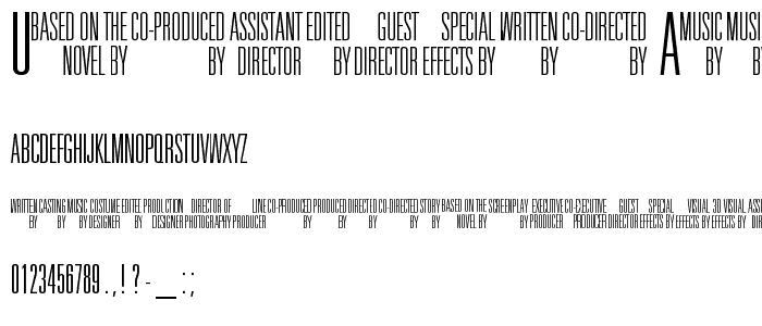 Universal Accreditation font